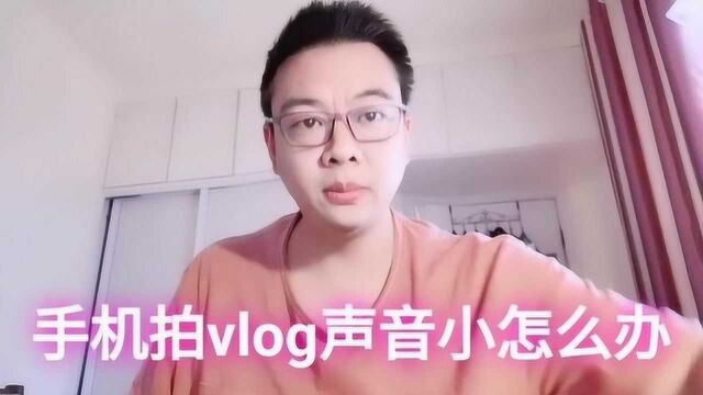 分享自媒体知识,手机拍vlog声音小怎么办,怎样拍出好的视频作品