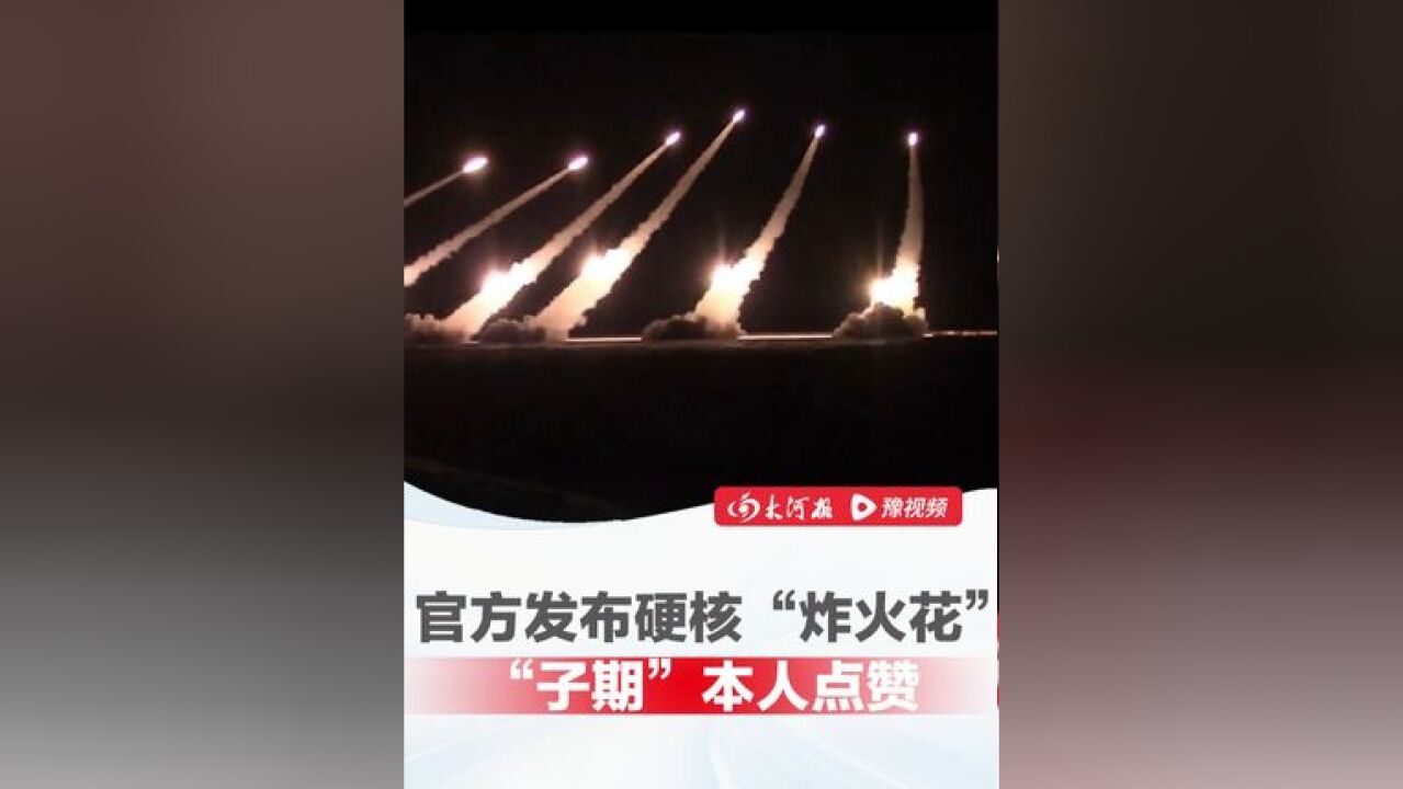 官方发布导弹版“炸火花”,丁禹兮评论区点赞:硬核!网友乐评:子期入党了