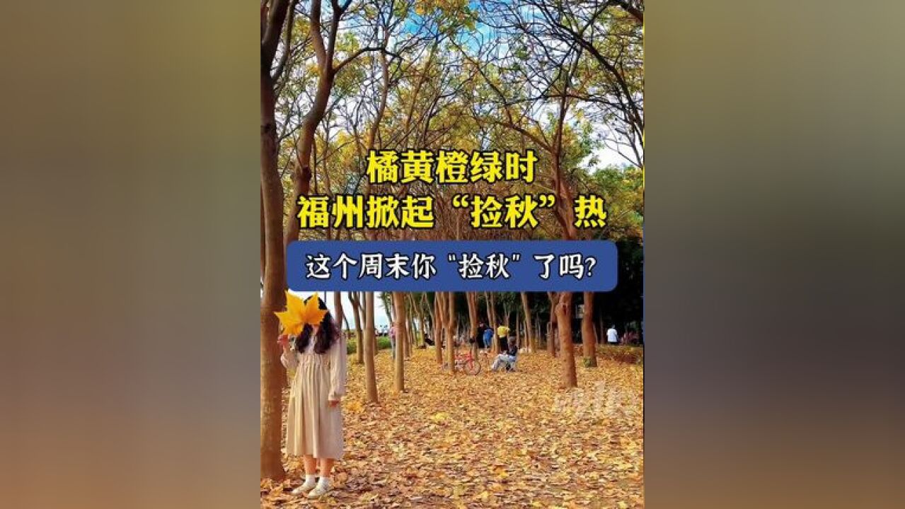 橘黄橙绿时,福州掀起“捡秋”热!这个周末你“捡秋”了吗