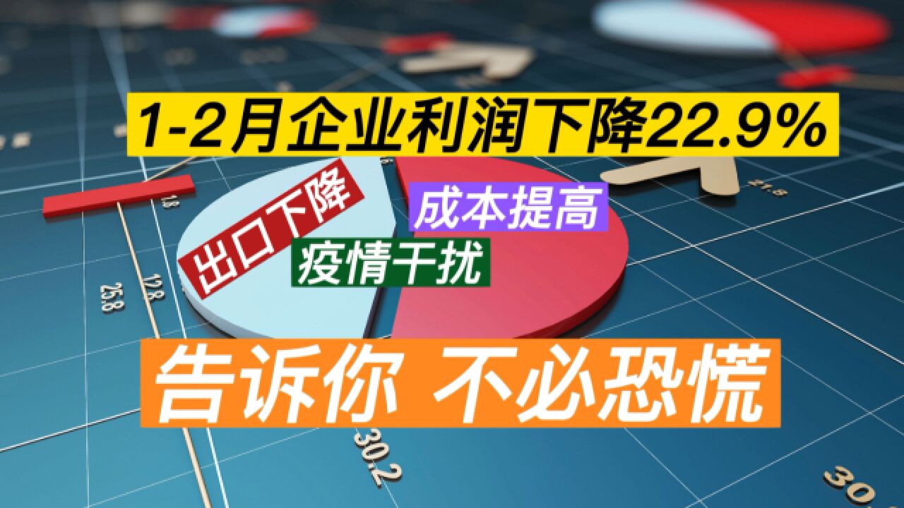 企业利润下降22.9%!不要慌 稳得很