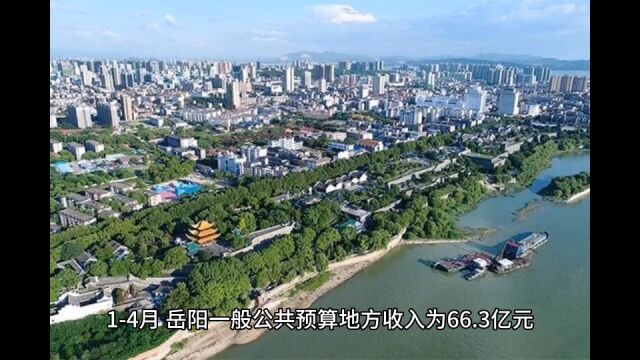 2023年14月岳阳各地财政表现,湘阴保持领先,岳阳楼区亟待恢复