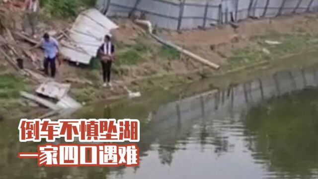 悲剧!疑“油门当刹车”,车辆倒车坠河一家4口溺亡