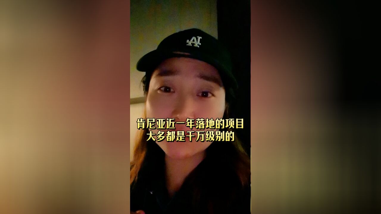 肯尼亚近一年落地的项目大多都是千万级别的