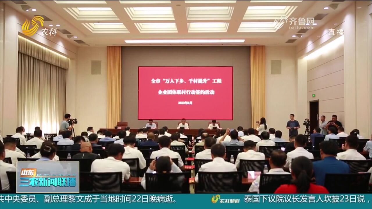 济南:2429个村与企结对,2025年底实现收入“双提升”