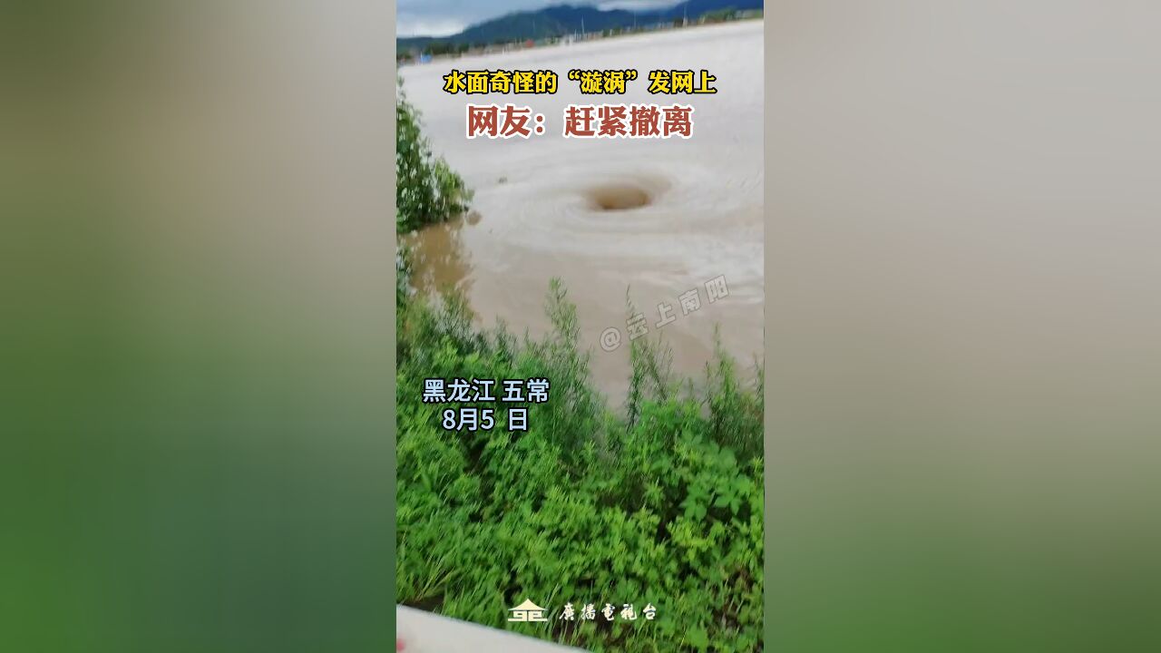 水面奇怪的“漩涡”发网上,网友:赶紧撤离