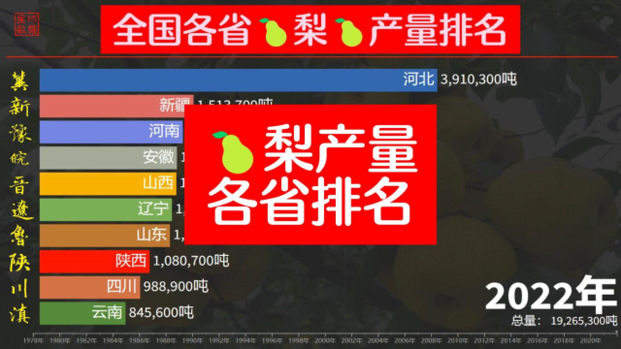 哪个地方的梨最甜?各省梨产量排名,安徽第4,原来河北才是王者