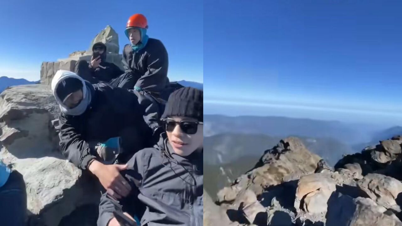 多名游客在台湾玉山山顶遭遇地震,山体有摇晃,大家都被吓得不轻