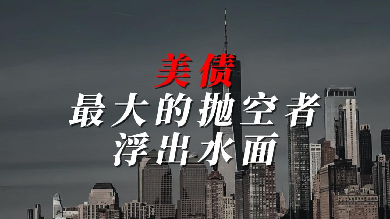 美债最大的抛空者浮出水面,2年内抛1.2万亿美元,把全世界当冤大头