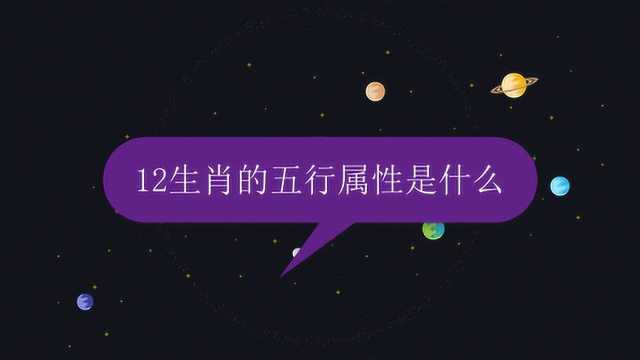 12生肖的五行属性是什么