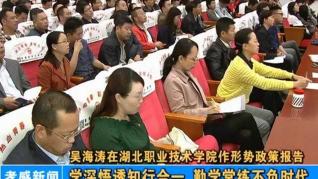 吴海涛在湖北职业技术学院作形势政策报告