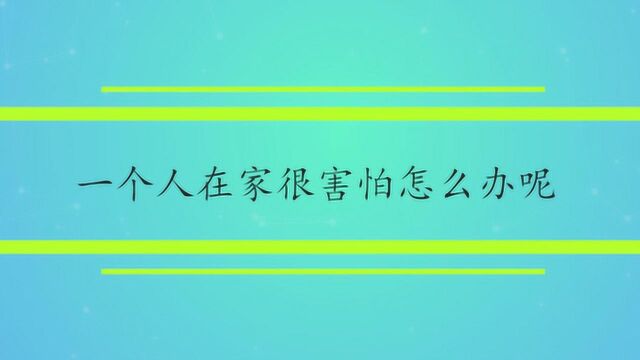 一个人在家很害怕怎么办呢