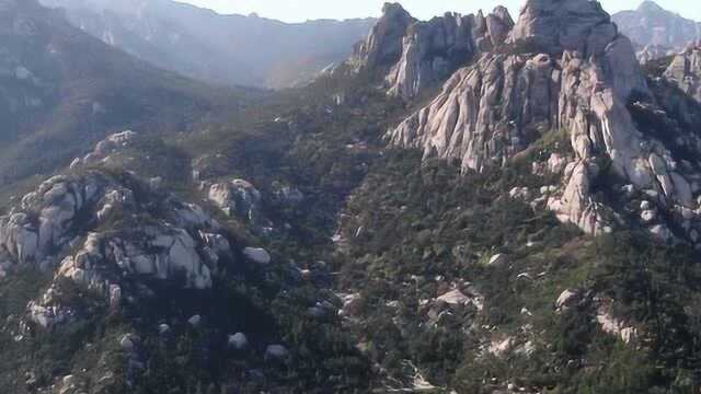 青岛海边航拍崂山,海上仙山,风景真的不错