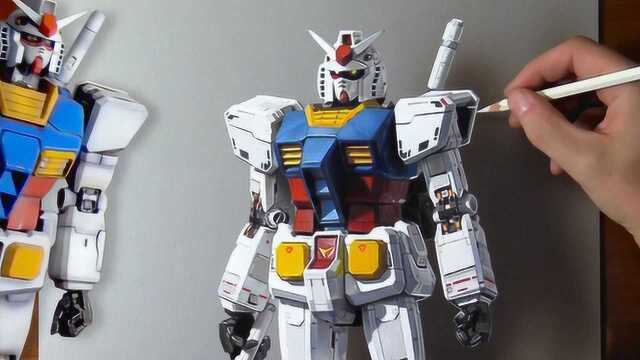 手绘我的童年最爱:3D立体《机动战士高达》RX782