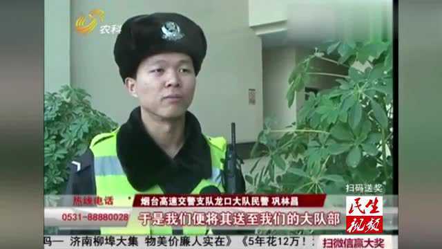 湖北男子徒步走上高速,烟台民警赶忙拦下,男子:走回恩施过年