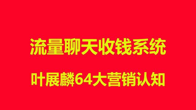 叶展麟流量聊天收钱系统流量是一切所有工作就是做流量