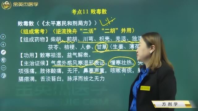 银翘散、桑菊散、败毒散、麻黄杏仁石膏等药物的药物功效及其组成药物都在这