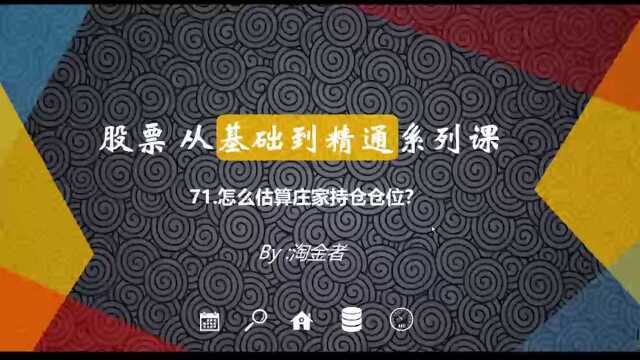 股票从基础到精通71怎么估算庄家持仓仓位?