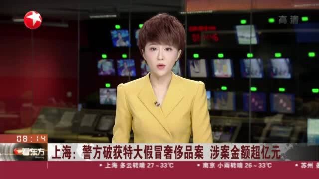 上海:警方破获特大假冒奢侈品案 涉案金额超亿元