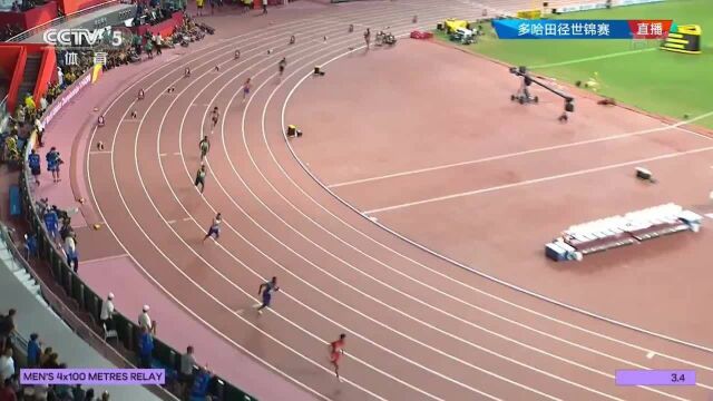 经典回顾:回放:田径世锦赛男子4x100米接力决赛 美国夺冠中国第六!