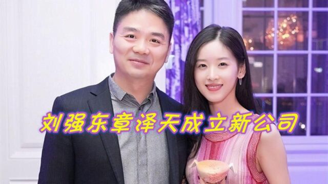 刘强东章泽天成立新公司!以双方名字命名,女方仅占股1%