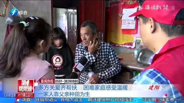 妻子患病女儿年幼,一家人全靠父亲种田为生,多方关爱齐帮扶