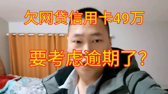 欠网贷信用卡49万,撑不住了,快逾期了