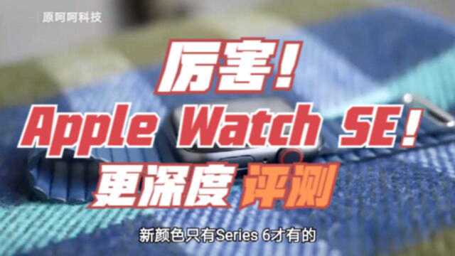 厉害!Apple Watch SE更深度评测