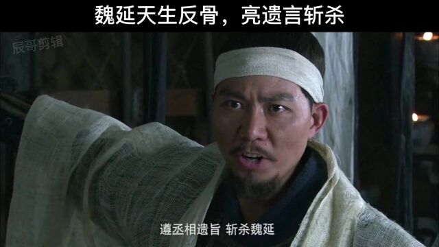 吾观魏延脑后有反骨,故斩之.