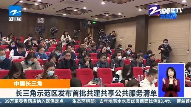 中国长三角:长三角一体化示范区发布首批共建共享公共服务清单