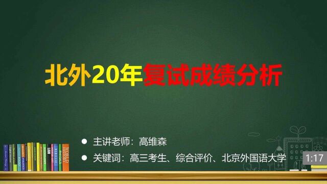 (20/37)北外20年复试成绩分析