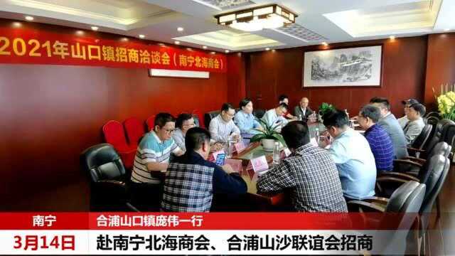 合浦山口镇庞伟一行赴南宁北海商会、合浦山沙联谊会招商