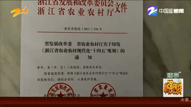 《浙江省农业农村现代化“十四五”规划》发布 乡村共同富裕先行先试