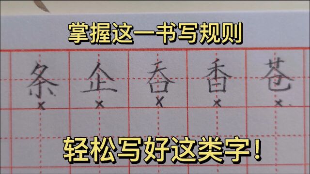 掌握这一重要书写规则,轻松写好这类字!一起来学习