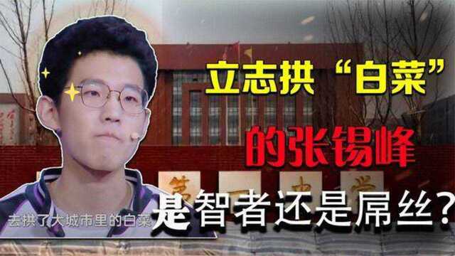 衡水中学张锡峰,立志去大城市“拱白菜”为何被无数网友讥讽