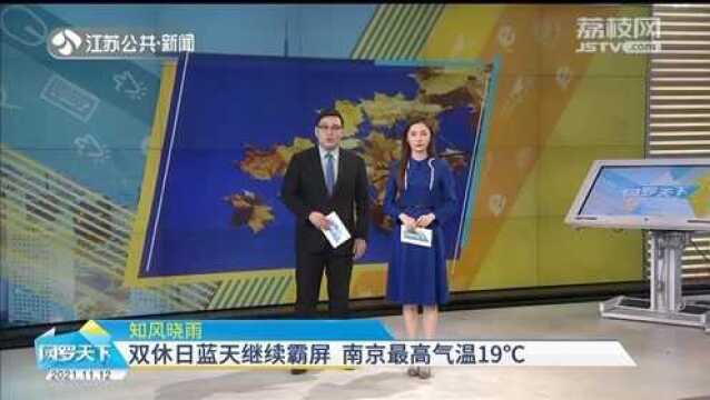 双休日蓝天继续霸屏 南京最高气温19℃ 天气晴好