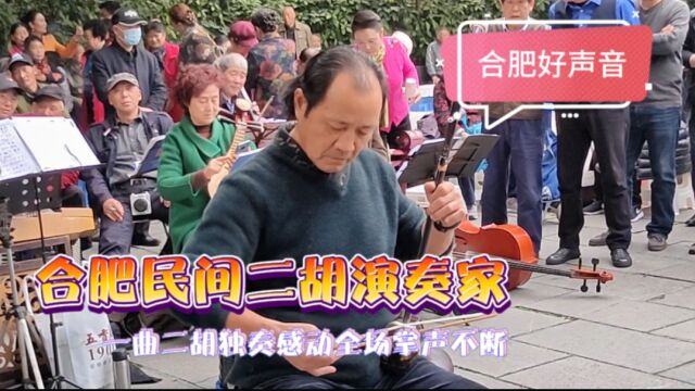 合肥民间二胡演奏家,一曲二胡独奏如天籁之音,感动全场掌声不断