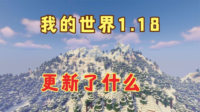 我的世界1.18版本更新了什么,最新版本介绍