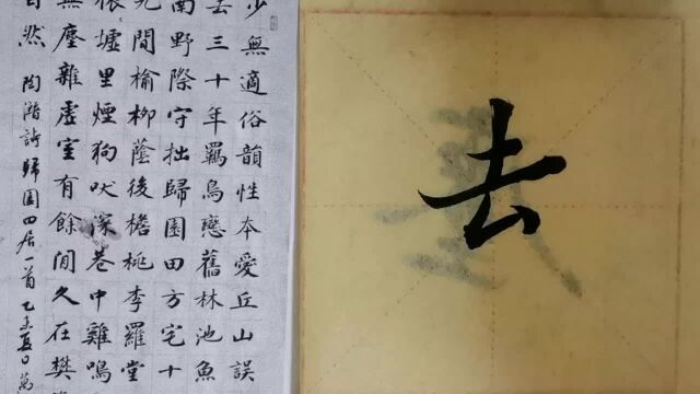 毛笔字天天练习去字