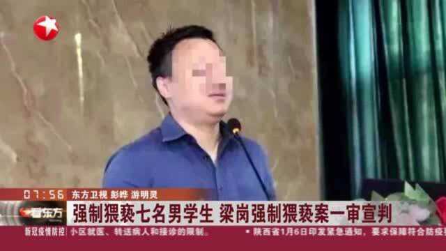 强制猥亵七名男学生 梁岗强制猥亵案一审宣判:被告人梁岗获刑八年 禁止从教五年