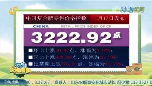 农资价格指数发布:预计短期内国内氯化钾价格或将企稳为主