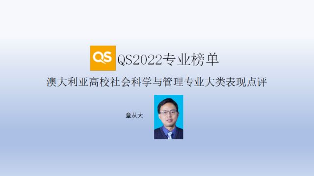 QS2022专业榜单澳大利亚高校社会科学与管理专业大类表现点评,含墨尔本大学