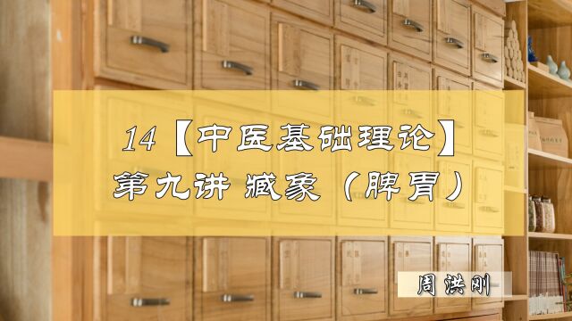 14【中医基础理论】第九讲—藏象(脾胃) 修善堂中医周洪刚