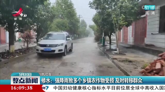 修水:强降雨致多个乡镇农作物受损 及时转移群众