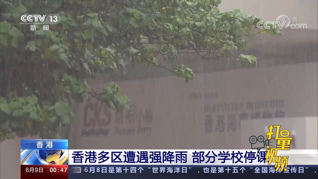 小时降雨量超70毫米!香港多区遭遇强降雨,部分学校停课