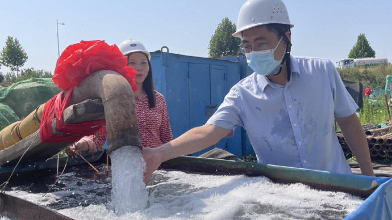 果然视频|井口温度48℃,金乡第一眼地热井竣工