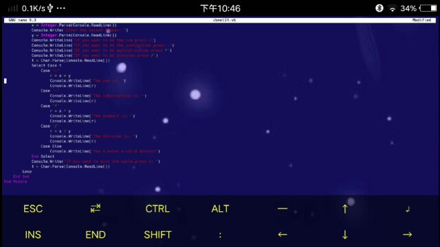 visual basic,使用select case关键字,对四则运算进行分步计算