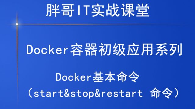 Docker(start&stop&restart)下3