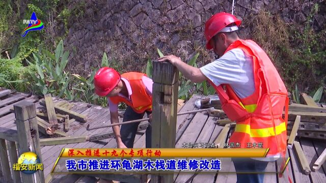 20220913我市推进环龟湖木栈道维修改造