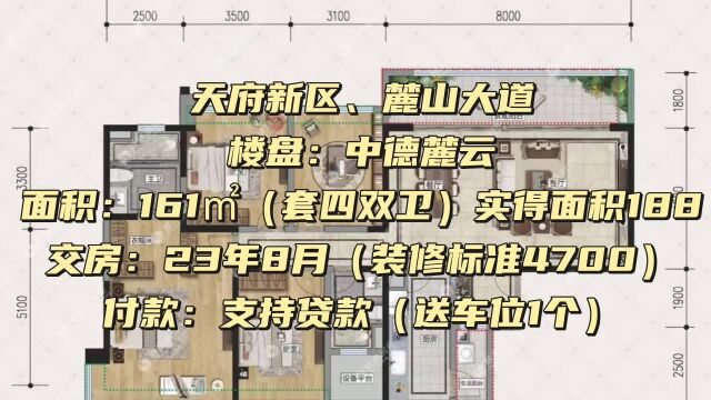 麓山大道品质楼盘,精装4700带三大件,明年交房可以按揭