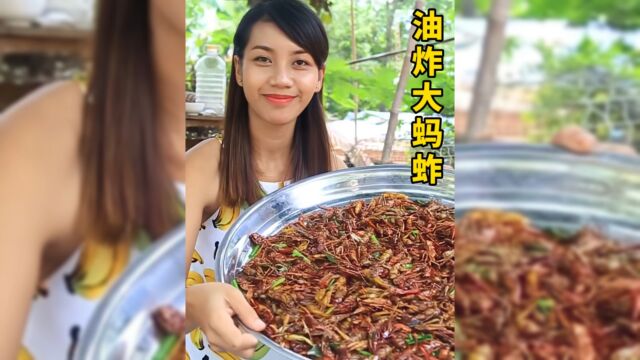 小时候的味道,油炸蚂蚱!你吃过吗?